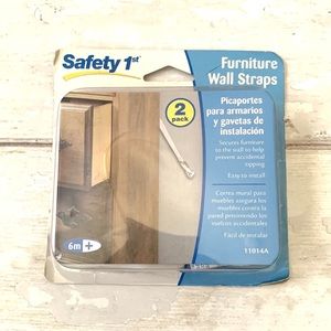 Safety 1st Furniture Wall Straps 2 Pack Baby Proofing Kids Home New in Package